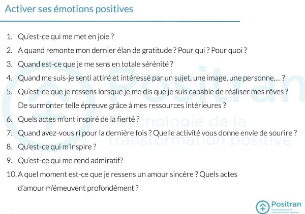 émotions positives