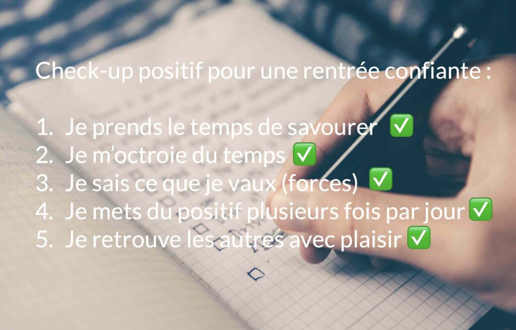 Check-up positif pour une rentrée confiante